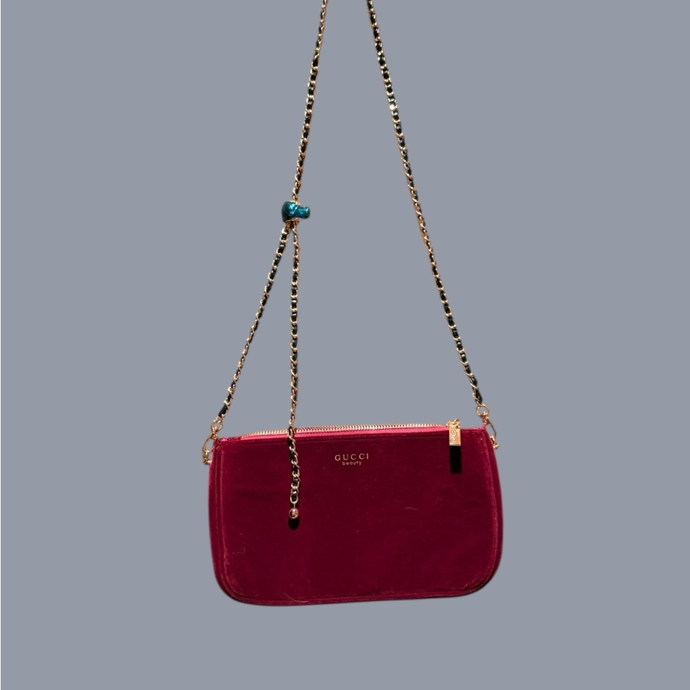 GWP Gucci Burgandy Velvet Women's Bag - Picture 4 of 8
